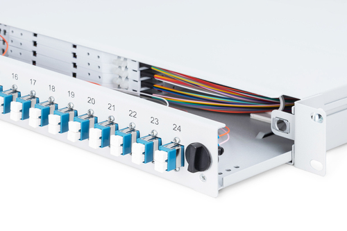 Digitus Fiber Optic Splice Box, Equipped, LC, OS2. Connector type: LC, Product colour: Grey, Housing material: Steel. Quan