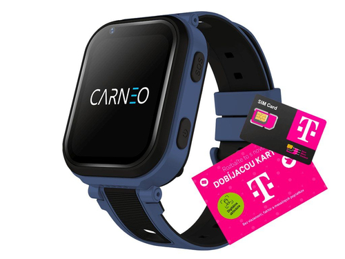 Carneo Smart Watch - 47 mm Case Height - 16 mm Case Thickness - 41 mm Case Width - Children - Blue, Black Body Color - Wir