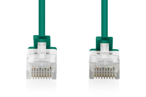 Digitus CAT 6 U-UTP Slim patch cable, 5 m, green, 10 pieces. Cable length: 5 m, Cable standard: Cat6, Cable shielding: U/U