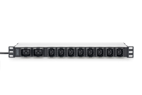 Digitus PDU - IEC 60320 C20 - 8 x IEC 60320 C13, 2 x IEC 60320 C19 - 16 A - 230 V AC Eingang - 1U - Waagerecht - Rackmount