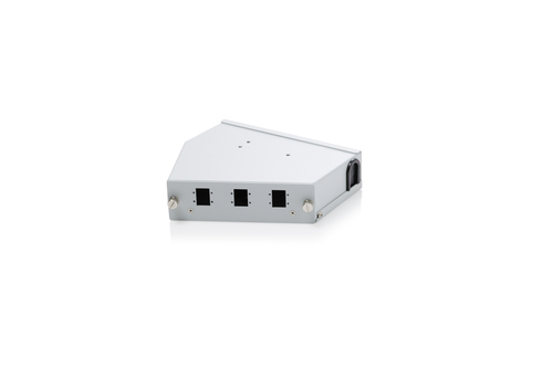 FIBER OPTIC DIN RAIL SPLICE DIS ANGLED 6 SC DX/LC QUAD GREY