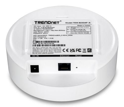 TRENDnet Dualband IEEE 802.11 a/b/g/n/ac 1,27 Gbit/s Drahtloser Access Point - Innen - 2,40 GHz, 5 GHz - Intern - MIMO-Tec