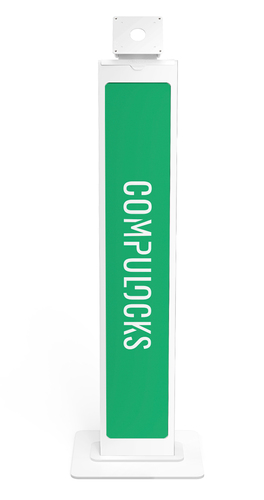 Compulocks VESA Brandable Floor Stand White - 100mm x 100mm VESA Compatible Mount, Can be set in landscape or portrait mod