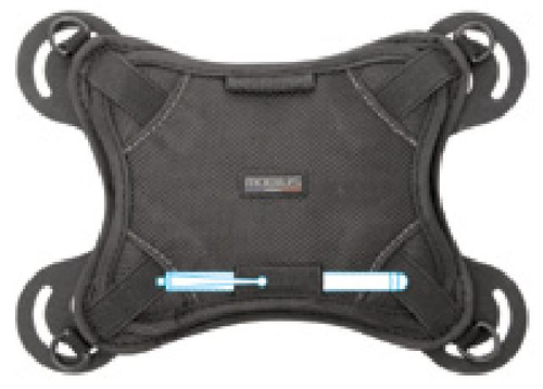 MOBILIS Einstellbar Handschlaufe - 178 mm Höhe x 142 mm Breite Länge - Schwarz - Silikon