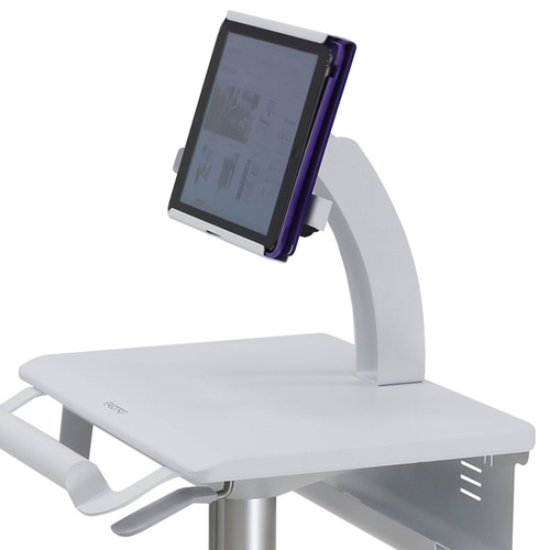 Ergotron Wandhalterung für Tablet, Cart, Montagearm - Weiß - Höhenverstellbar - Bildschirmgröße: 30,5 cm (12 Zoll) - max. 