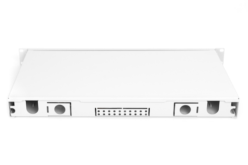 Digitus Fiber Optic Sliding Splice Box, 1U, Equipped, LC, OM4. Type: Cable management panel, Housing material: Steel, Prod