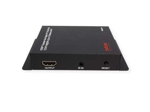 Roline Video-Extender-Transmitter/Receiver - Verkabelt - 120 m Reichweite - 2 x Netzwerk (RJ-45) - 1 x HDMI Ein - 1 x HDMI