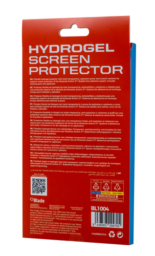 Blade Gaming Hydrogel Screen Protector for Nintendo Switch 2. Type: Screen protector, Platform: Nintendo Switch 2, Product