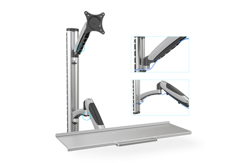 Digitus Workstation (monitor, keyboard, mouse) Wall Mount. Maximum weight capacity: 8 kg, Minimum screen size: 43.2 cm (17