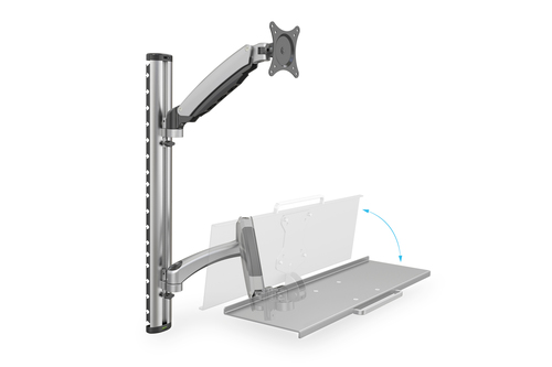 Digitus Workstation (monitor, keyboard, mouse) Wall Mount. Maximum weight capacity: 8 kg, Minimum screen size: 43.2 cm (17