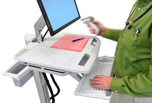 Ergotron SV42-6201-C. Type: Multimedia cart, Product colour: Aluminium, Grey, White, Recommended usage: Flat panel. AC inp