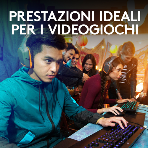 Tastiera gaming Logitech G Prodigy G213Cavo Connettività - USB 2.0 Interfaccia - RGB LED - Italiano - Cupola meccanica/gom
