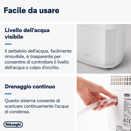 Dehumidifier DeLonghi Tasciugo AriaDry Multi DDSX220 - Bianco - 5 L Serbatoio