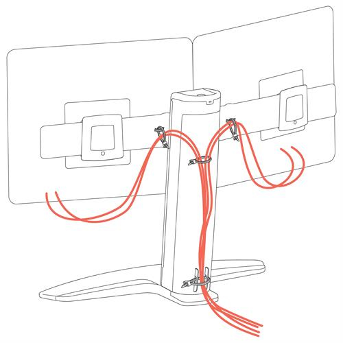 Ergotron Neo Flex Dual Monitor Lift Stand. Peso máximo (capacidade): 6,4 kg, Tamanho máximo de ecrã: 62,2 cm (24.5"), Supo