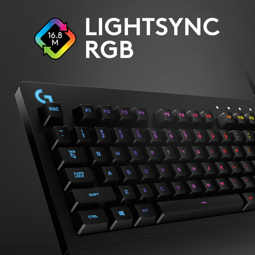 Tastiera gaming Logitech G Prodigy G213Cavo Connettività - USB 2.0 Interfaccia - RGB LED - Italiano - Cupola meccanica/gom