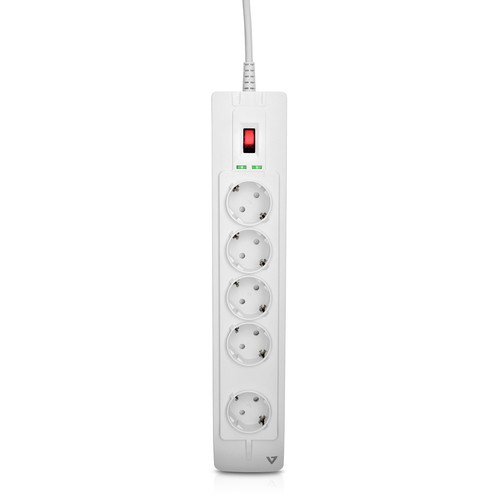 V7 SA0502W-8E5. Índice de aumento de energia: 1050 J, Quantidade de saídas AC: 5 tomada(s) CA, Corrente máxima, modo norma