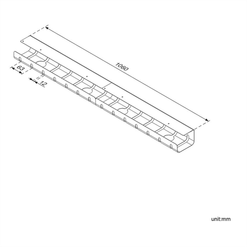 Roline Kabelbündler - Silber - 2 Stück Paket - Kabelträger - 1,1 m Länge - Aluminium