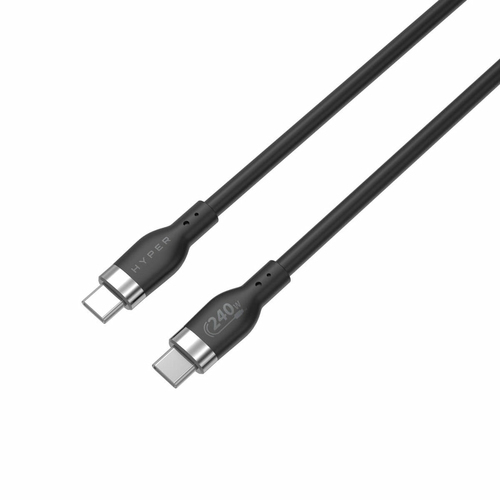 Targus HyperJuice HJ4001BKGL Charging Cable - 1 m - For USB Type C Device, MacBook - USB Type C / USB Type C - Black - Tan