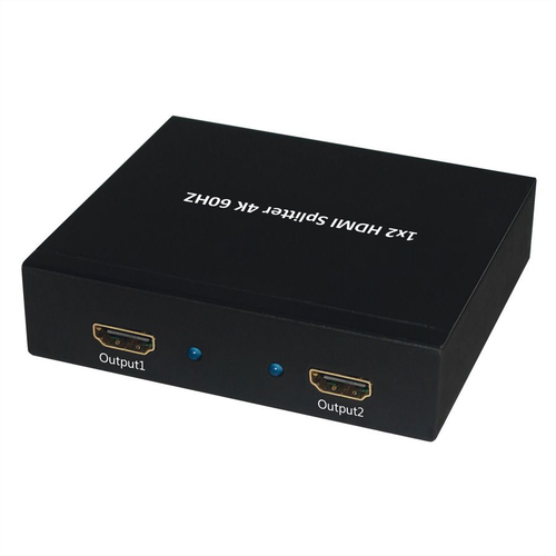 Value 2-Wege HDMI-Splitter - Schwarz - 4096 x 2160 - 1 x HDMI Ein - 2 x HDMI Aus