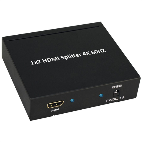 Value 2-Wege HDMI-Splitter - Schwarz - 4096 x 2160 - 1 x HDMI Ein - 2 x HDMI Aus