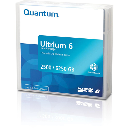 Quantum Data Cartridge LTO-6 - Labeled - 20 Pack - 2.50 TB (Native) / 6.25 TB (Compressed) - 846 m Tape Length
