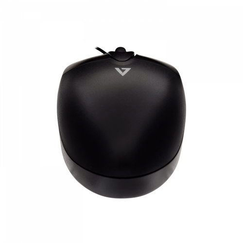 V7 M30P10-7E Mouse - USB - Optical - 3 Button(s) - Silver, Black - Cable - 1000 dpi - Scroll Wheel