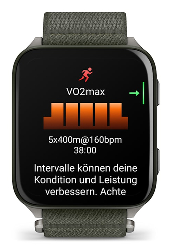 Garmin Venu X1. Display diagonal: 5.08 cm (2"), Display technology: AMOLED, Display resolution: 448 x 486 pixels, Touchscr