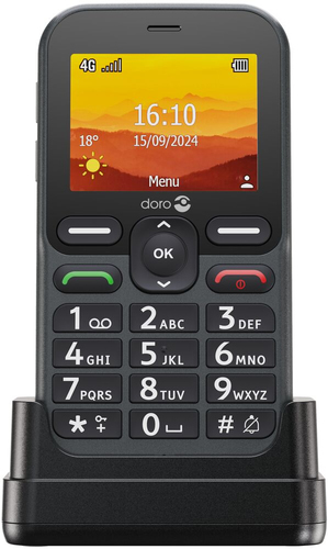 Téléphone portable standard Doro Leva L10 17 Mo - 4G - Graphite - Barre - Sans SIM