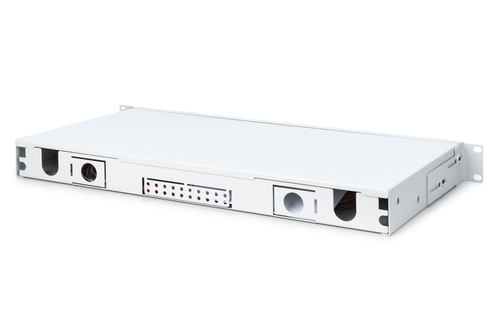 Digitus Fiber optic splice box, 1U, equipped, 12x LC DX, OM3. Connector type: LC, Product colour: Grey, Housing material: 