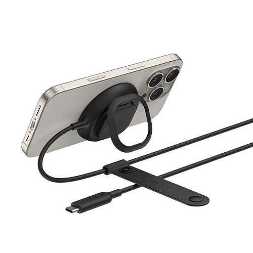 Belkin UltraCharge Induktionsladegerät - Schwarz - für iPhone, AirPod, Smartphone, Ohrhörer, Qi2-fähiges Gerät - Eingangss
