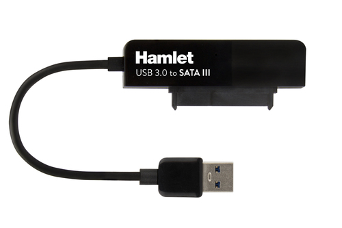 Hamlet Adattatore USB 3.0 5 Gbps per Hard Disk SATA III con Box per Hard Disk senza viti. Permette di collegare un Hard Di