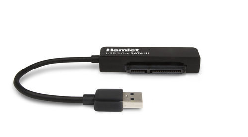 Hamlet Adattatore USB 3.0 5 Gbps per Hard Disk SATA III con Box per Hard Disk senza viti. Permette di collegare un Hard Di