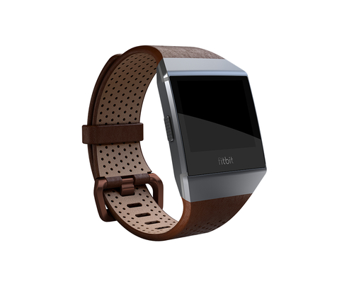 Fitbit Smartwatch Band - Small (S) - Cognac - Leather, Aluminium