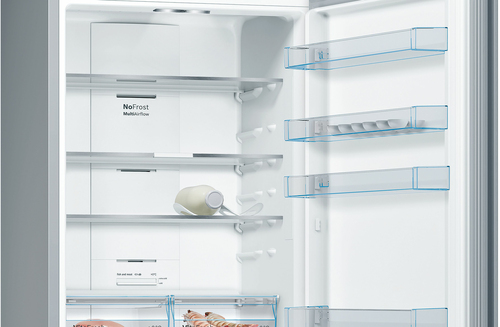 Congelatore/Freezer Bosch KGN49XLEA 438 L - Installazione libera - Acciaio inox - Reversibile - 3 x Cassetto/i freezer - 3