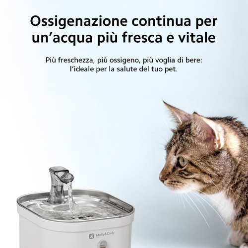 Petoneer Fresco Mini Plus, Abbeveratoio automatico per animali domestici, Acrilonitrile butadiene stirene (ABS), Bianco, U