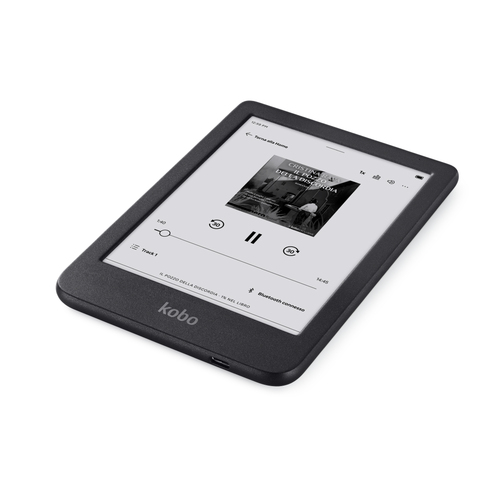 Lettore di testo digitale Kobo Clara BW - Nero - 12000 Libro(i) - 16 GB Flash - 15,2 cm (6") Display - Touchscreen - 1448 