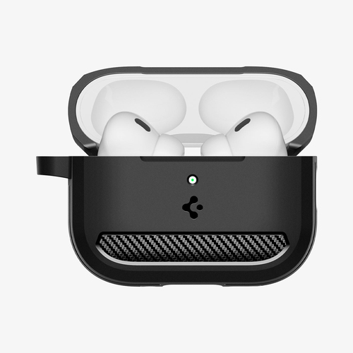 Spigen Rugged Armor AirPods Pro 3 Case Matte Black. Product type: Case, Material: Thermoplastic polyurethane (TPU), Produc
