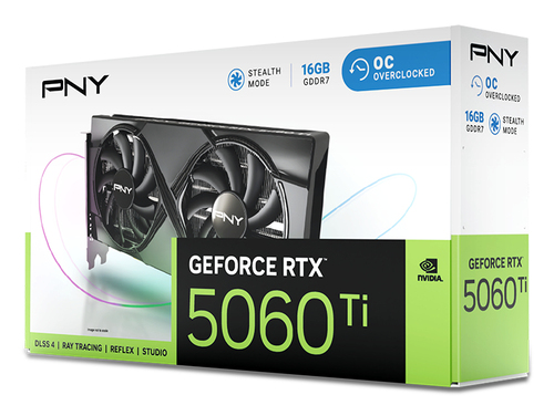 Carte Graphique PNY NVIDIA GeForce RTX 5060 Ti - 16 Go GDDR7 - 2,69 GHz Boost clock - 128 bit Largeur de bus - PCI Express