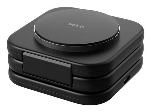 Belkin BoostCharge Pro Induktionsladegerät - Schwarz - für Qi2-fähiges Gerät, iPhone, Smartwatch, AirPod - Eingangsstecker