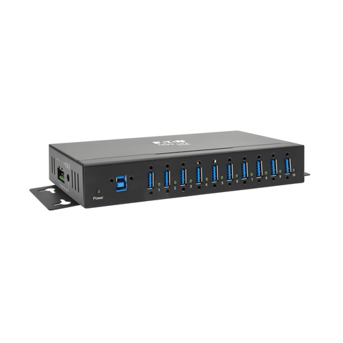 Tripp Lite U360-010-IND 10-Port Industrial-Grade USB 3.x (5Gbps) Hub - 20 kV ESD Immunity, Metal Housing, Mountable. Host 