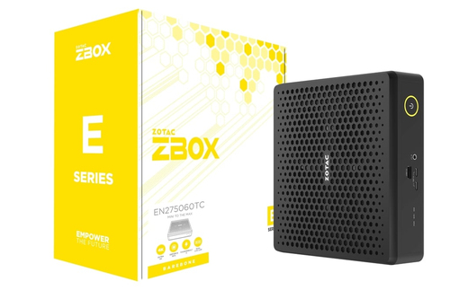 Zotac ZBOX MAGNUS EN275060TC. Chassis type: 2.6L sized PC, Product type: Mini PC barebone. Supported memory types: DDR5-SD