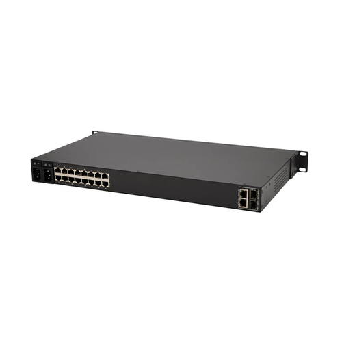 Tripp Lite B098-016 16-Port Console Server, USB Ports (2) - Dual GbE NIC, 16 Gb Flash, SD Card, Desktop/1U Rack, TAA. Auth