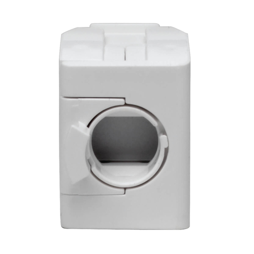 Tripp Lite N238-001-GY-TF Keystone Jack Cat6/Cat5e, RJ45, Shuttered, Dust Cap - Toolless, PoE/PoE+ Compliant, White, TAA. 