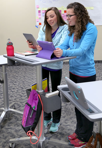 Ergotron LearnFit. Largura: 610 mm, Profundidade: 560 mm, Peso: 15,5 kg. Comprimento da embalagem: 750 mm, Profundidade da