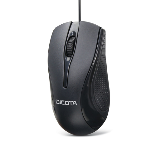 Dicota Maus - USB Typ-A - 3 Taste(n) - Schwarz - 1 - Kabel - 1200 dpi Auflösung - Scroll-Rad - Symmetrisch