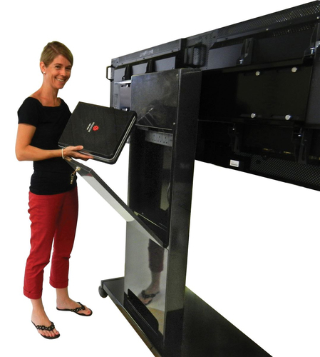 Unicol Rhobus Display-Wagen - 80 kg Belastbarkeit - 4 Rollen - 95 cm (37,40 Zoll) Breite x 55 cm (21,65 Zoll) Tiefe x 157,