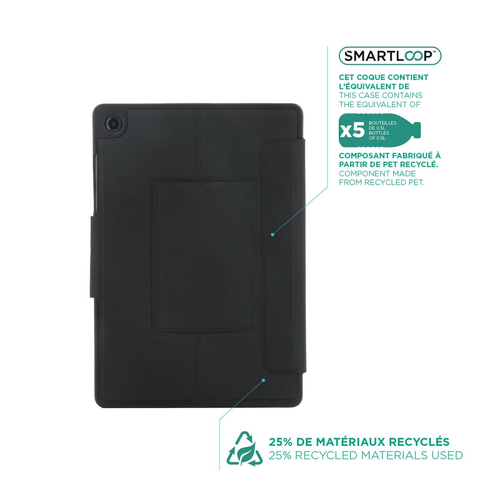MOBILIS C2 Tastatur/Cover (Folie) für 27,9 cm (11 Zoll) Samsung Galaxy Tab A9+ Tablet - Schwarz - Polyethylenterephthalat 