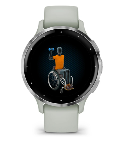 Garmin Venu 3S Smart Watch - Sage Gray Body Color - Phone, Speaker, Text Messaging - Sleep Quality, Stress - GPS - 240 Hou