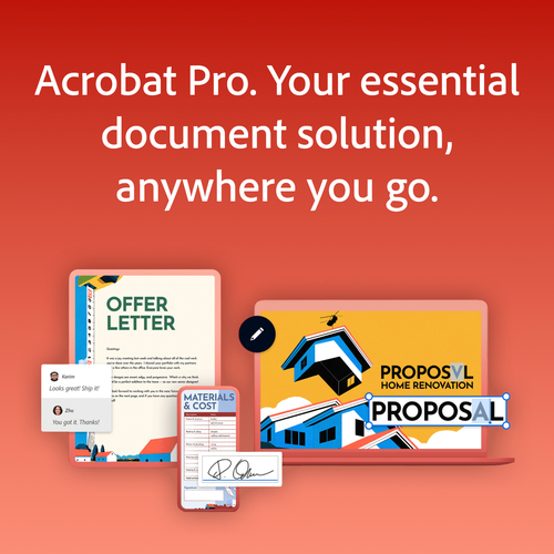 Adobe Acrobat Pro for enterprise - Enterprise License Subscription (Renewal) - 1 Year - Government - Adobe Value Incentive