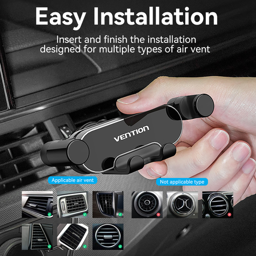 Vention KCEH0 Smartphone, Car, iPhone SmartPhone Holder - 30 mm x 106 mm x 91.8 mm x - ABS, Thermoplastic Polyurethane (TP